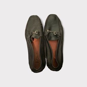 Clarks Black Leather Loafers Shoes Size 11